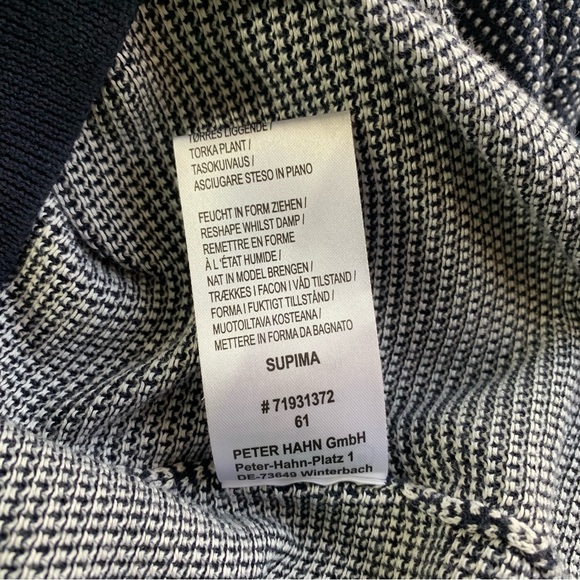 Peter Hahn Women's Knit Jumper Navy White Mix Long Sleeve Pullover Casual UK 22 - Picture 8 of 15
